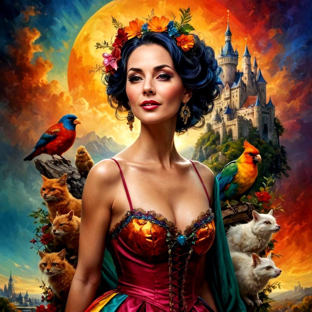 Sultry Women in Elegant Portraits, Full-Body Shots, Hyperrea...