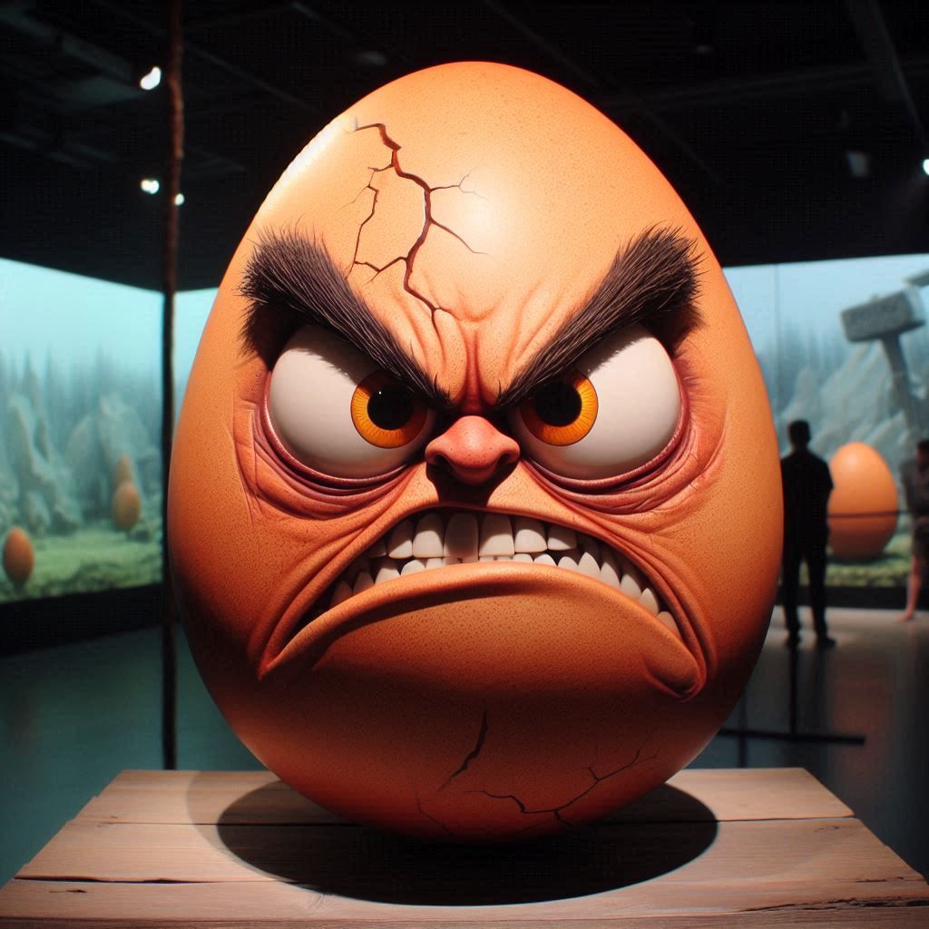 Angry Egg at the Museum