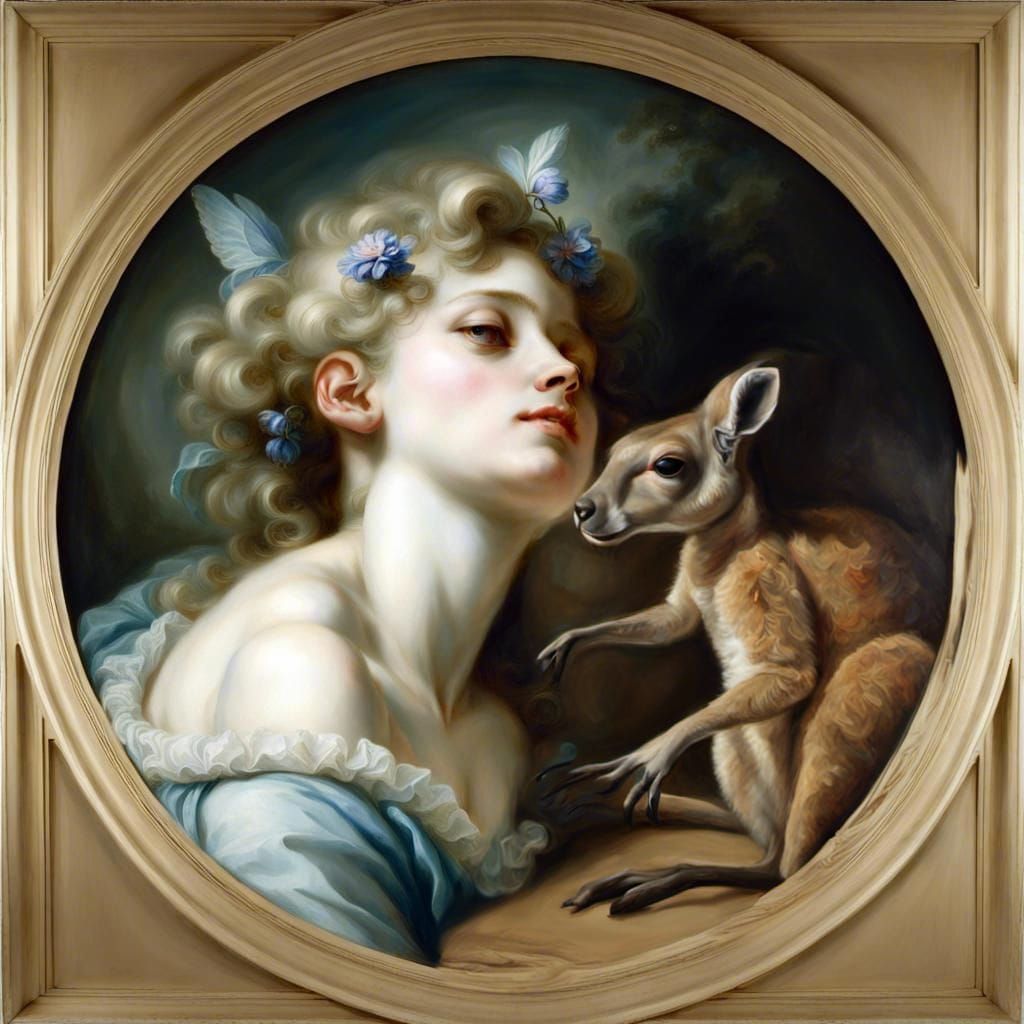 Classic portrait with a kangaroo