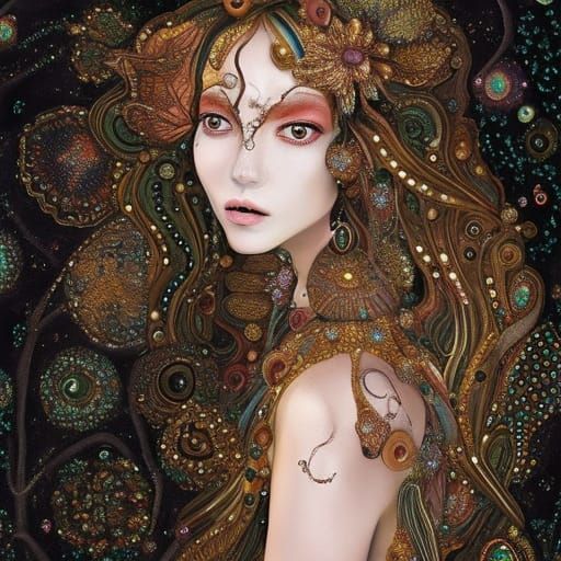 Beautiful Lovecraft woman 27-2 - AI Generated Artwork - NightCafe Creator