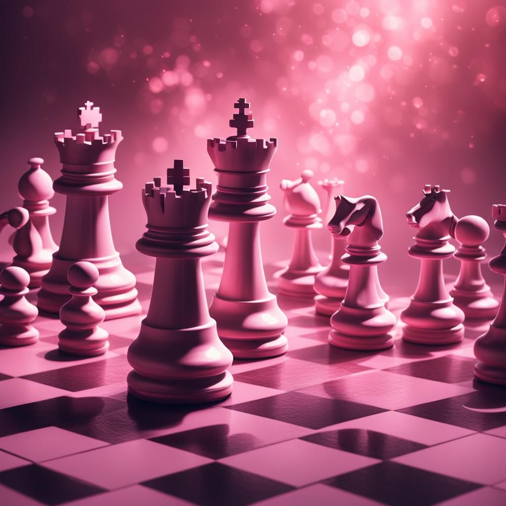 light pink chess game