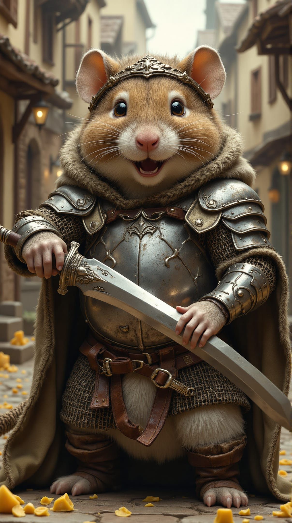 Mouse Knight with a Curved Big Blade