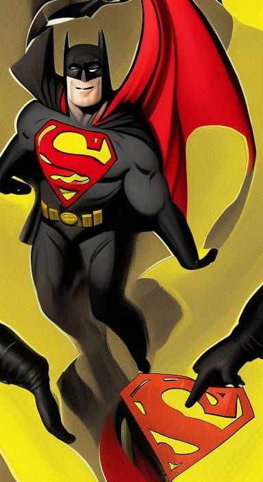batmanxsuperman red yellow