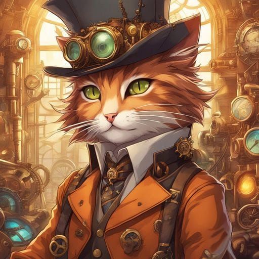steampunk cat