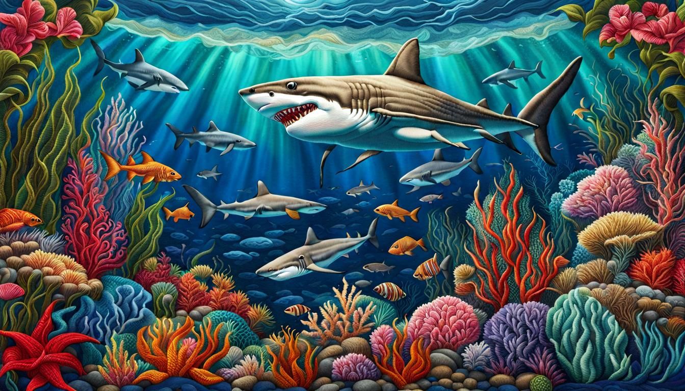 Beautiful Shark Ocean - AI Generated Artwork - NightCafe Creator