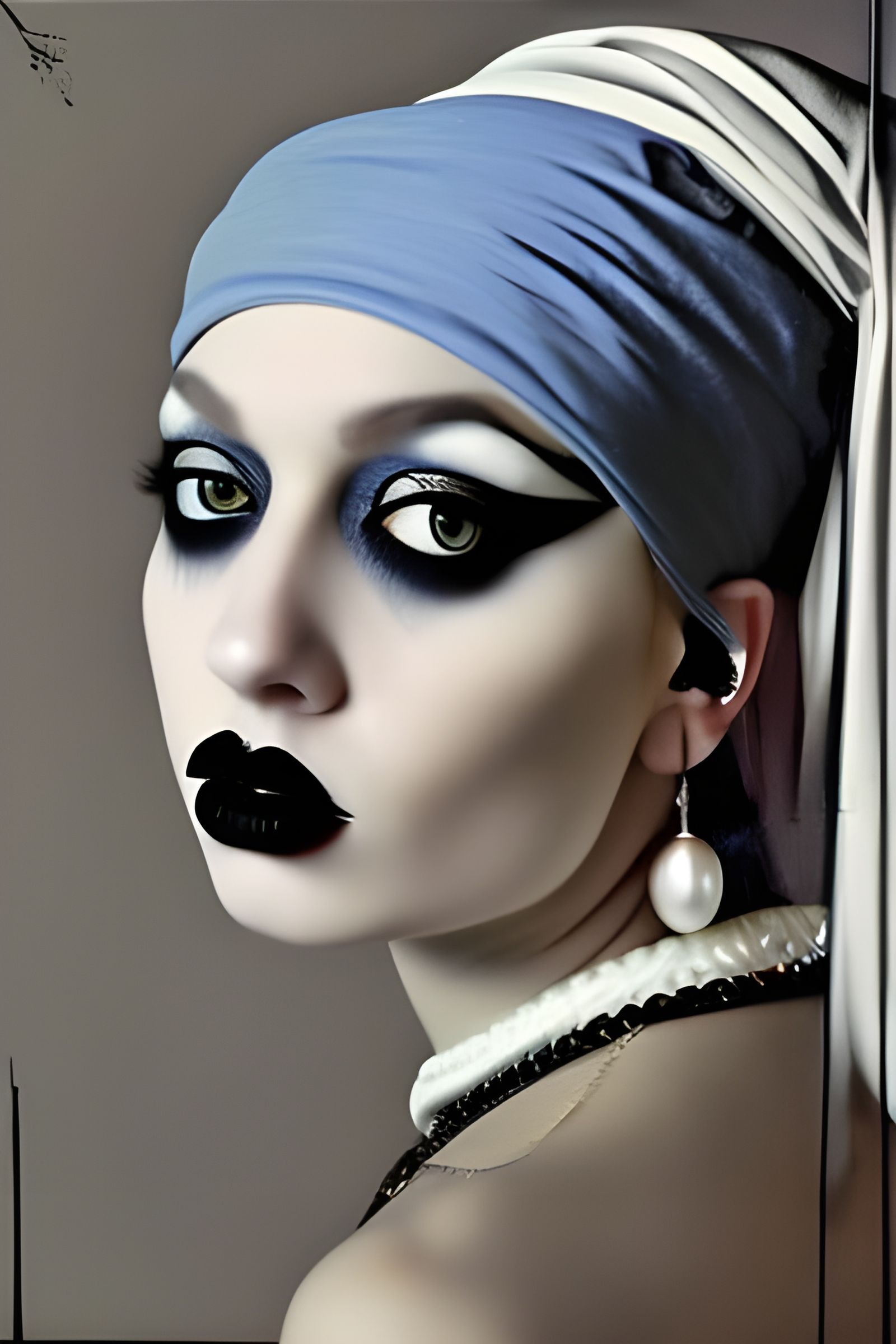 Goth girl with the pearl earring  by @Tay