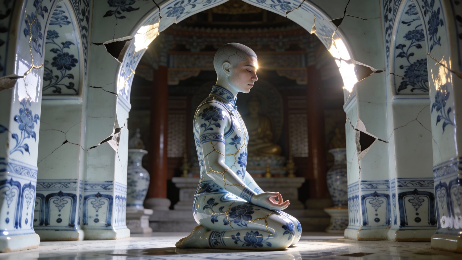 Meditation beneath the Fractured Arches  by @Thragor