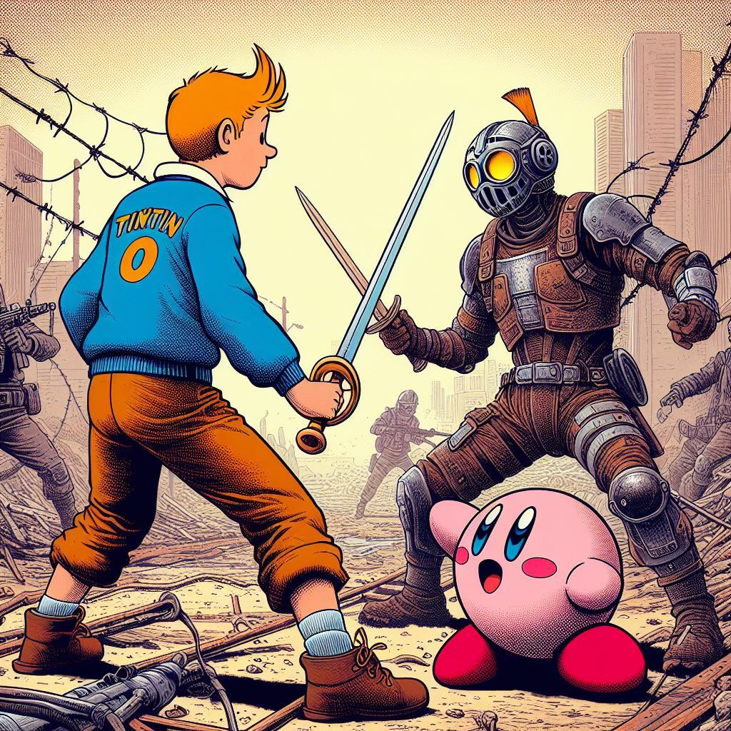 Fight of the comic characters