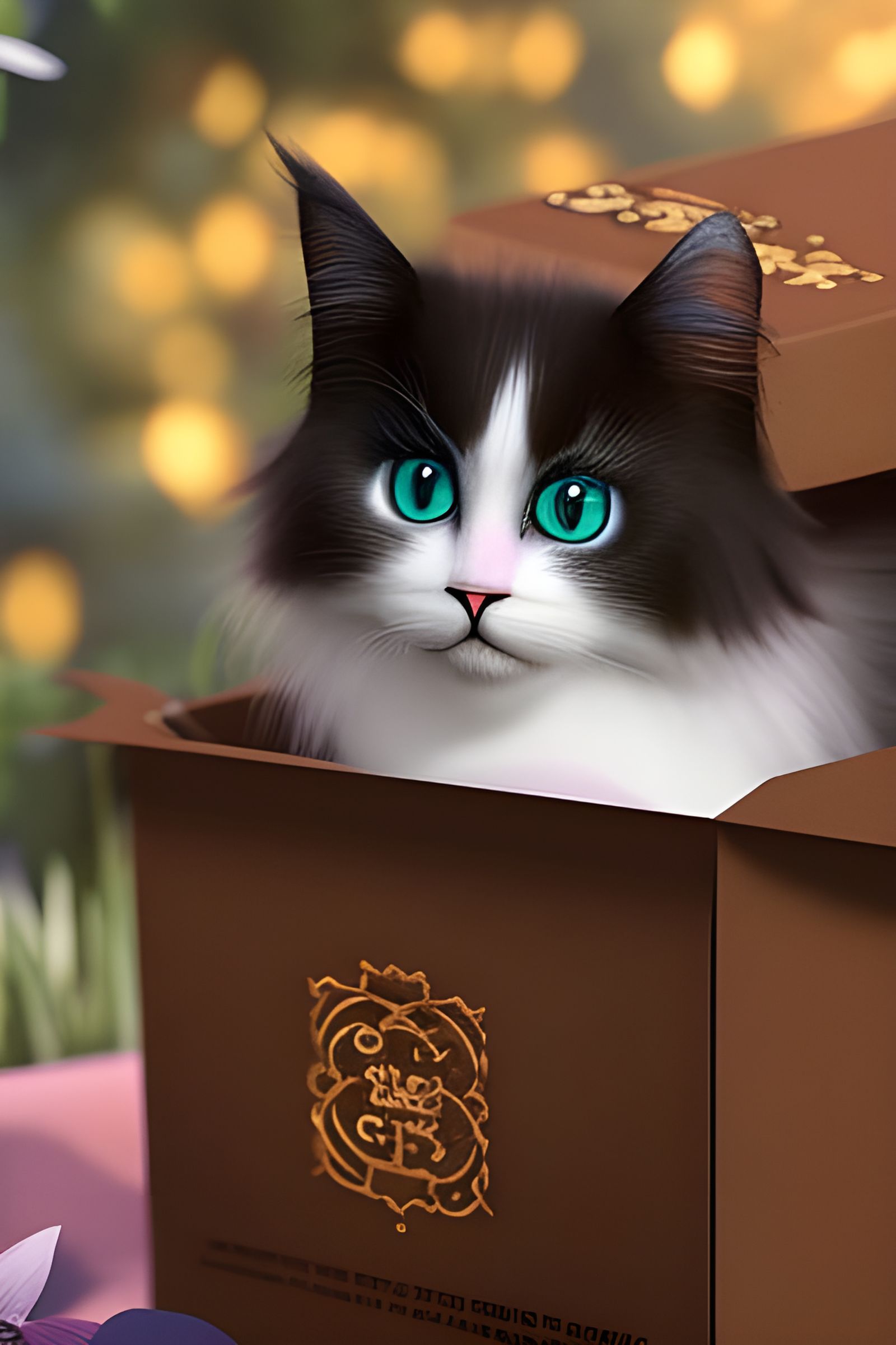 Cats in Boxes  by @Amethyst-and-Stardust
