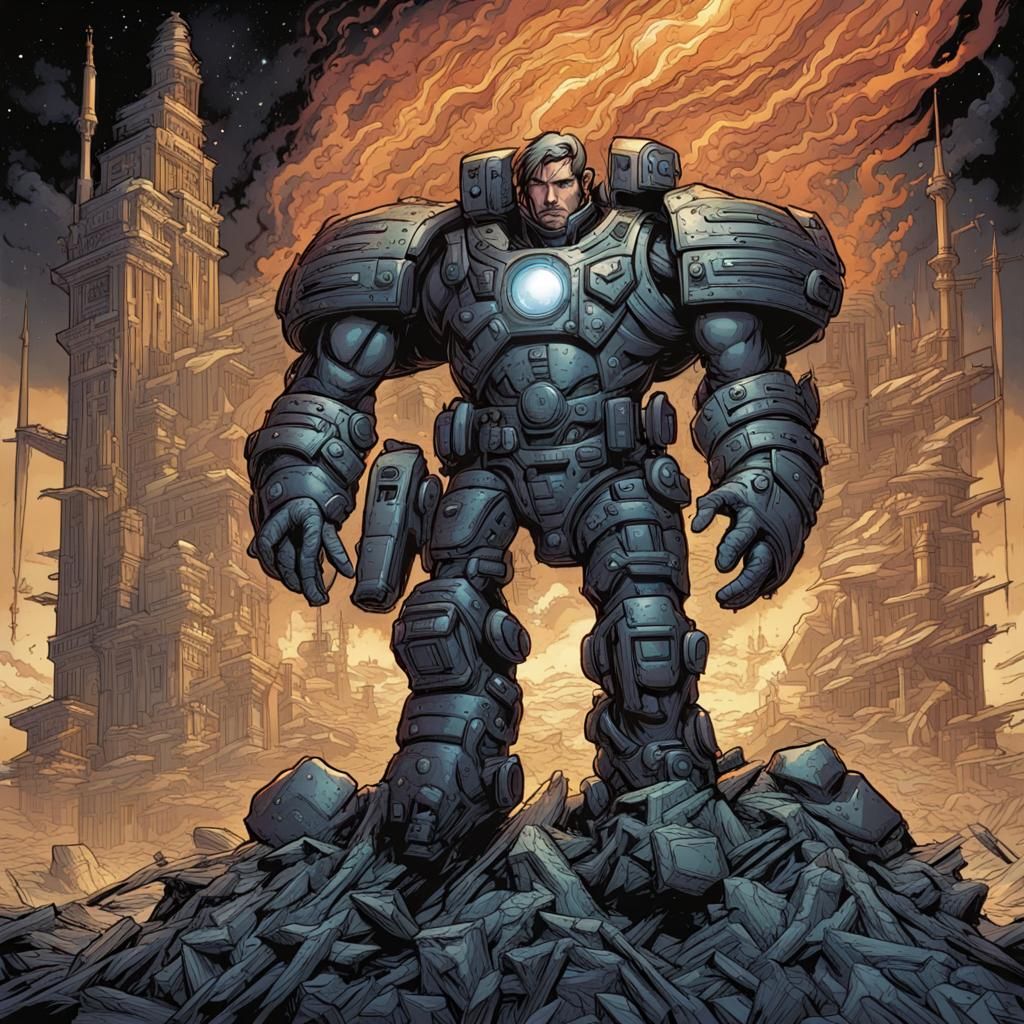Viltrumite Comic Book Art in Style of Mark Brooks