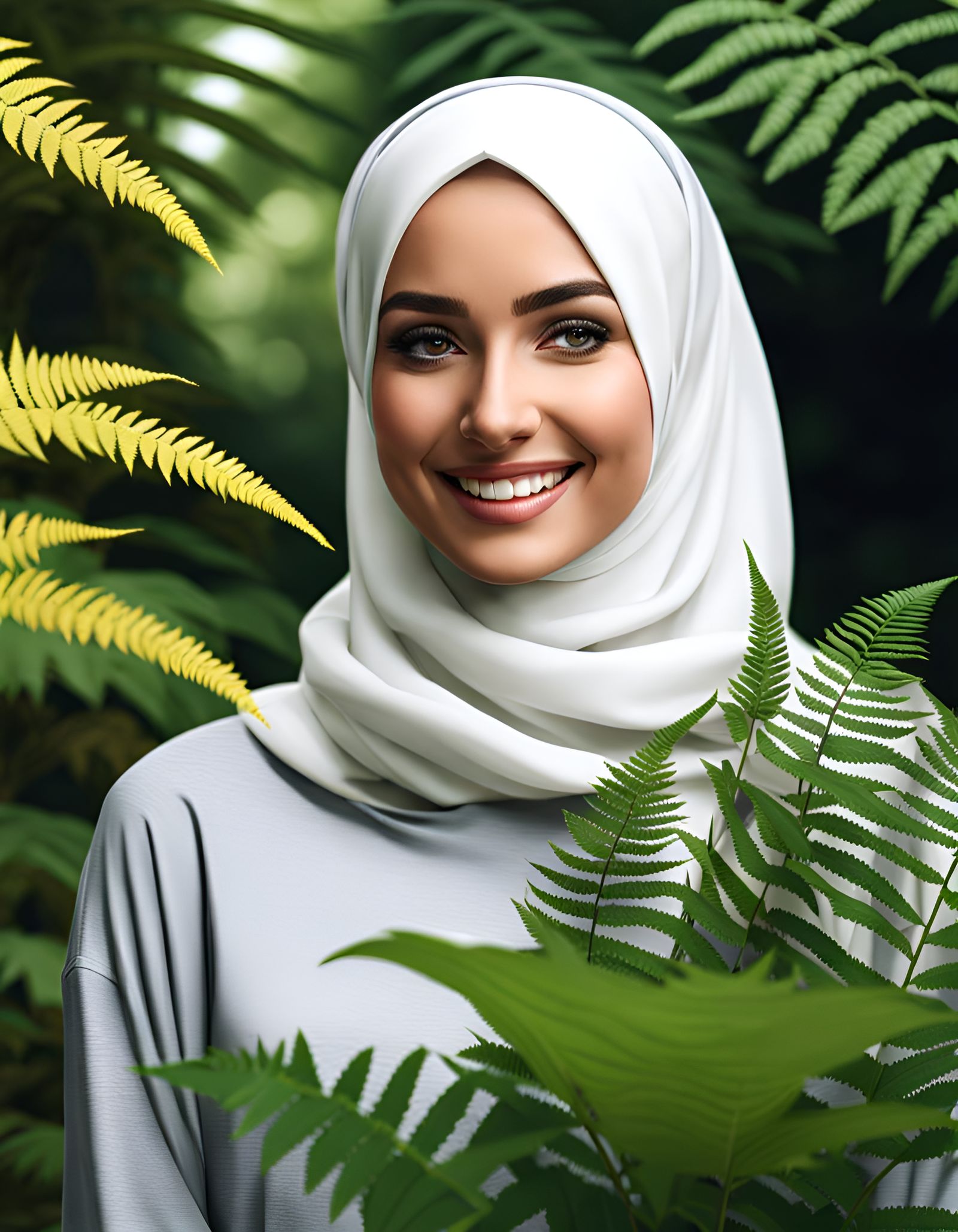 Nature Lover With Ferns AI Generated Artwork NightCafe Creator