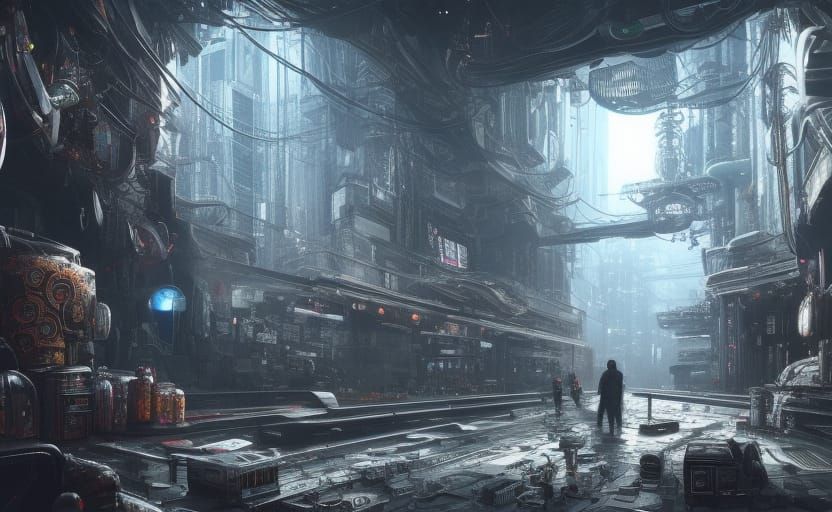 The Cyberpunk UnderCity - AI Generated Artwork - NightCafe Creator