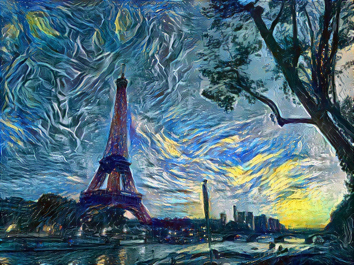 starry night in paris