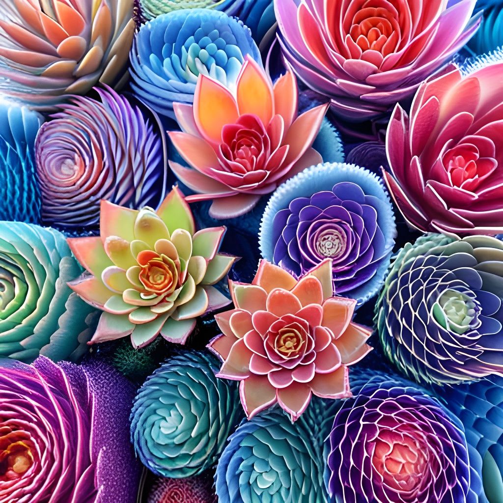 Psychedelic Succulent Plants