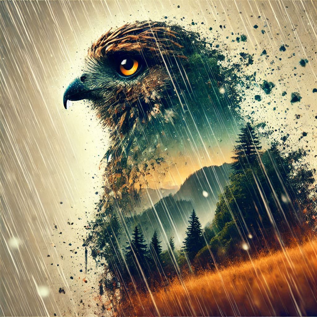 double exposure beautiful fantasy portrait landscape..