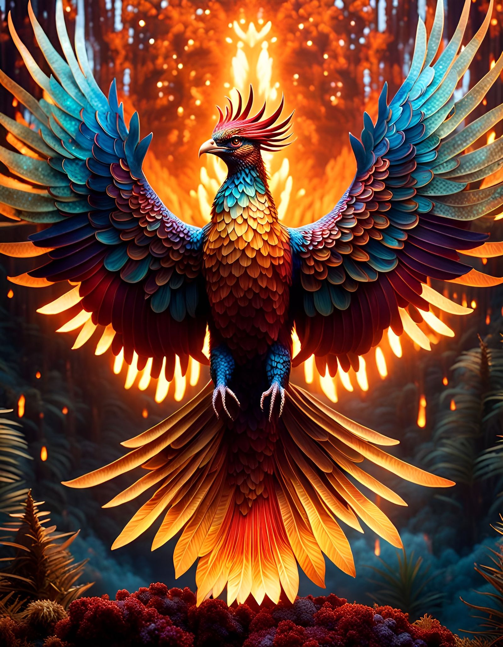 Colorful Phoenix  by @Klaorman