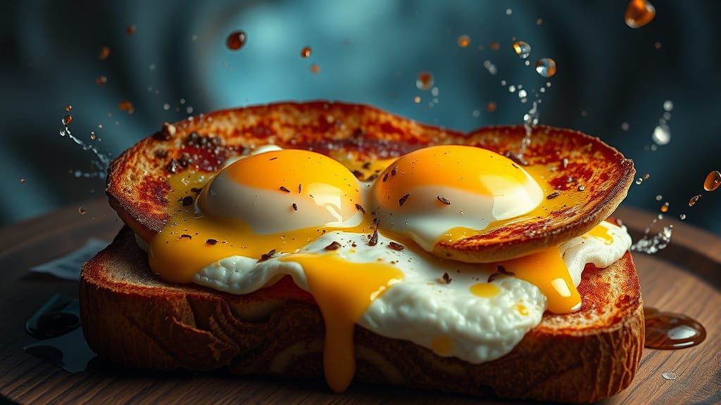bacon and eggs on toast 
