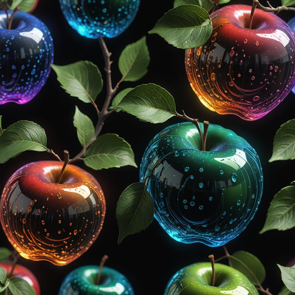 rainbow glass apple detailed matte painting, deep color, fantastical, intricate detail, splash screen, ...  by @Cristian