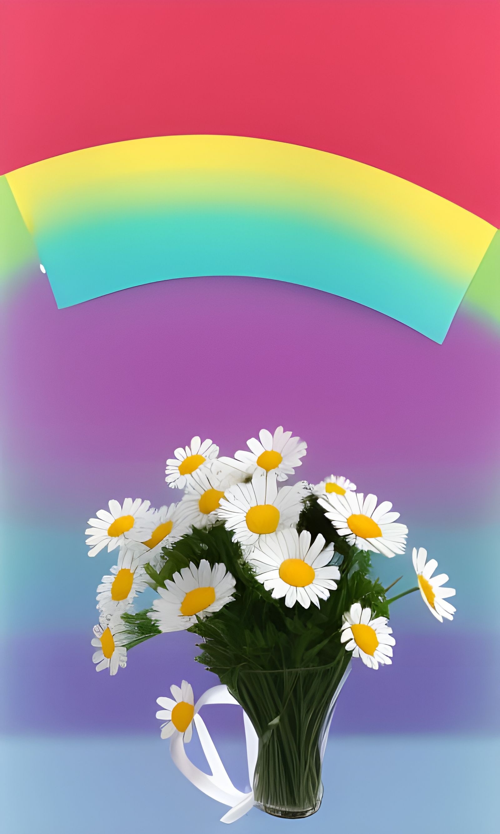Rainbows and Daisies 5 AI Generated Artwork NightCafe Creator