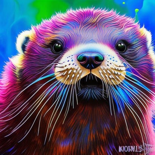 a fluffy otter!