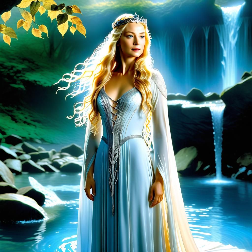 Galadriel at the Water - AI Generated Artwork - NightCafe Creator