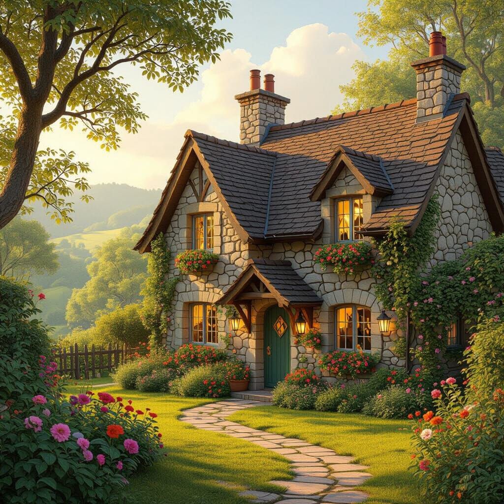 Whimsical Stone House Inspired by Beatrix Potter