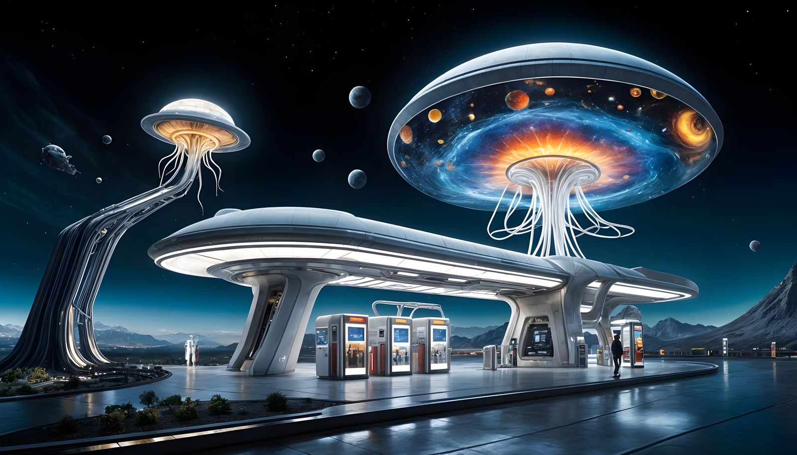 Alien Gas Station  by @S Ibrahim