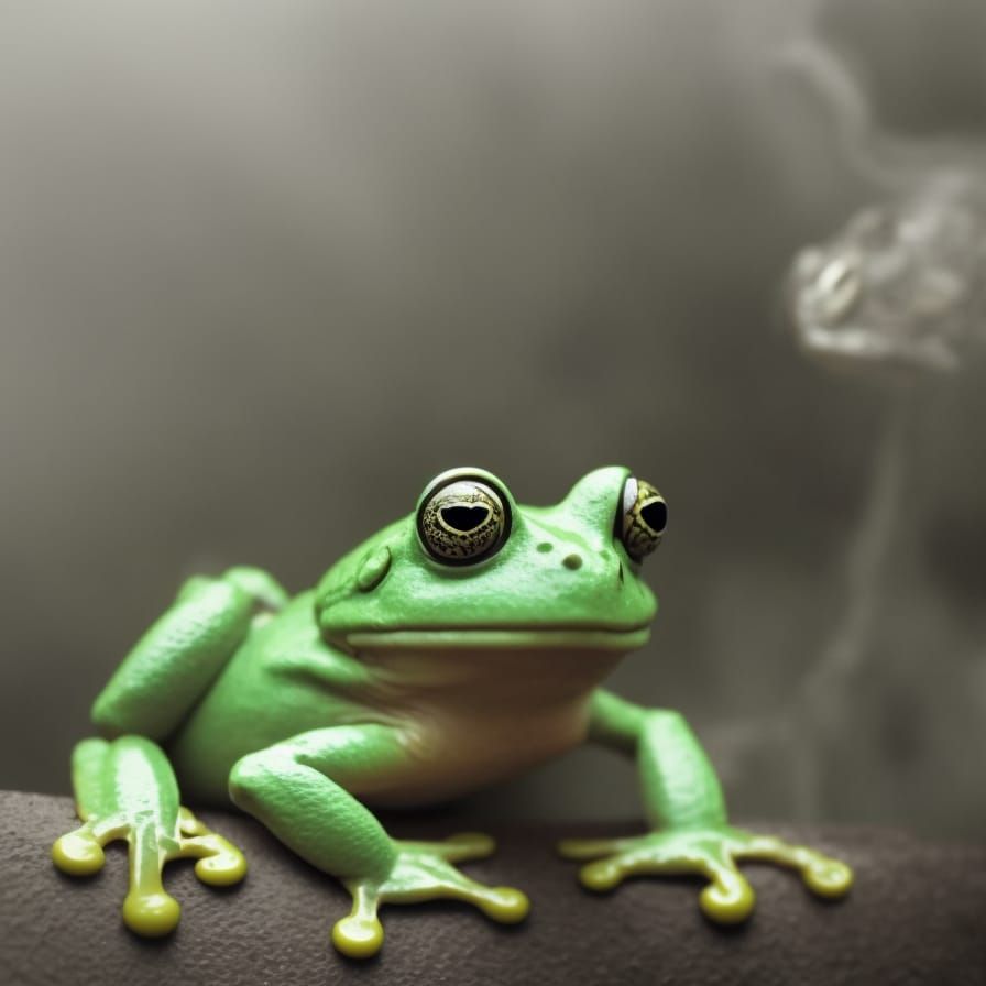 frog in the fog - AI Generated Artwork - NightCafe Creator