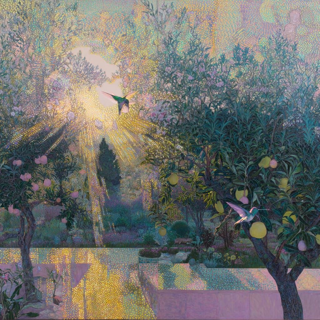 Hummingbirds in Sacred Grove