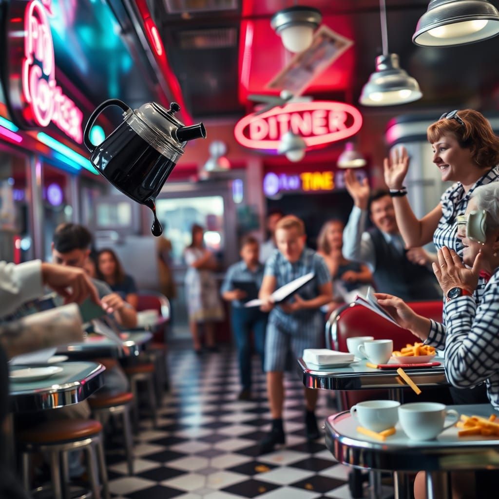 Frozen in Time: 1950s Diner Anomaly