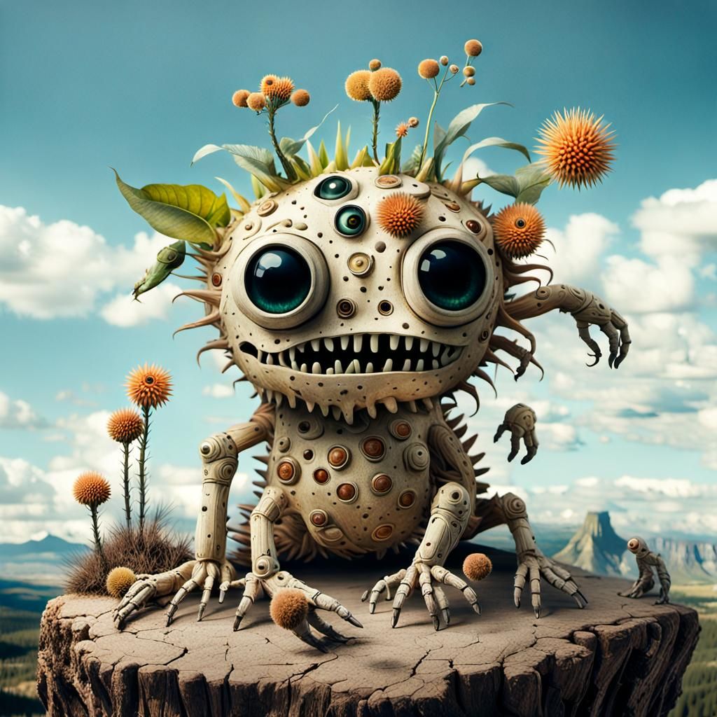 Surreal Nightmare: Hybrid Creatures in a Collage