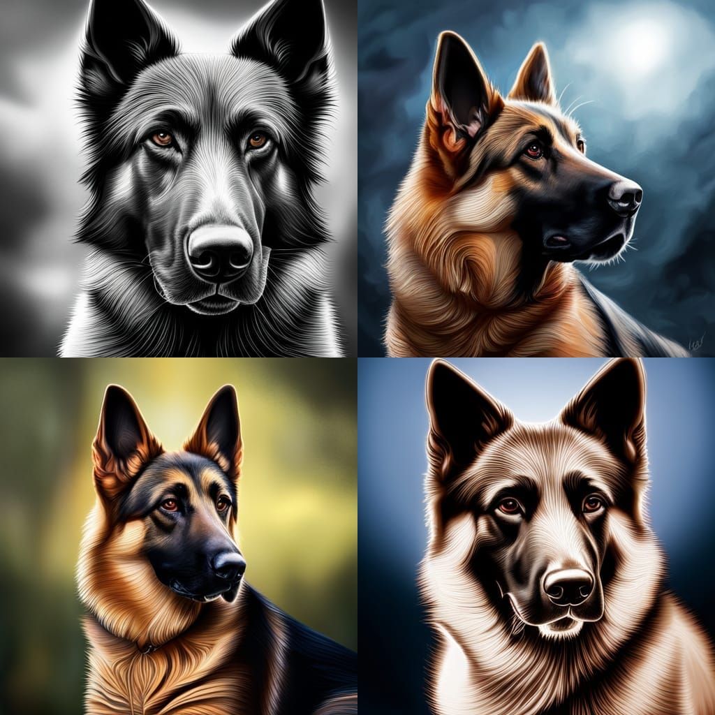 German Shepherd Dog - AI Generated Artwork - NightCafe Creator