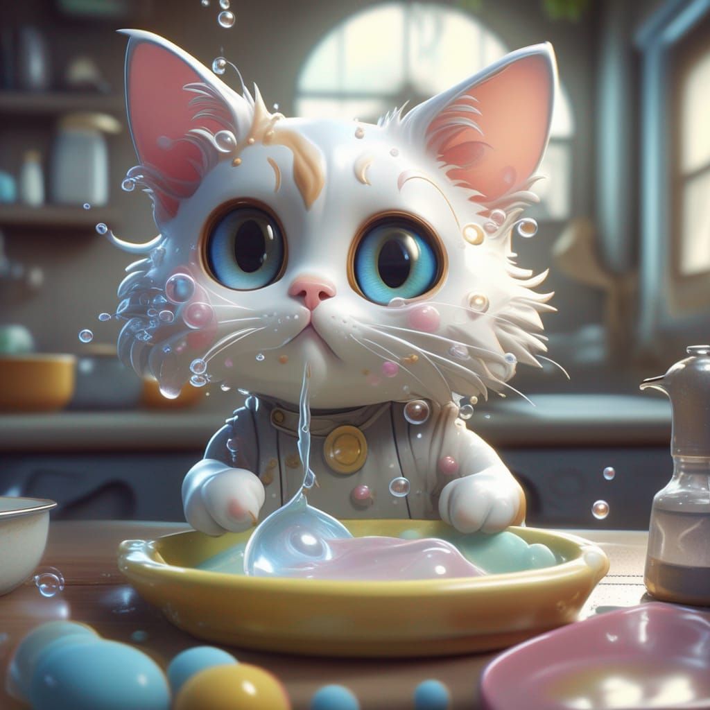 Soap bubbles everywhere!!  by @QueenKittyKat