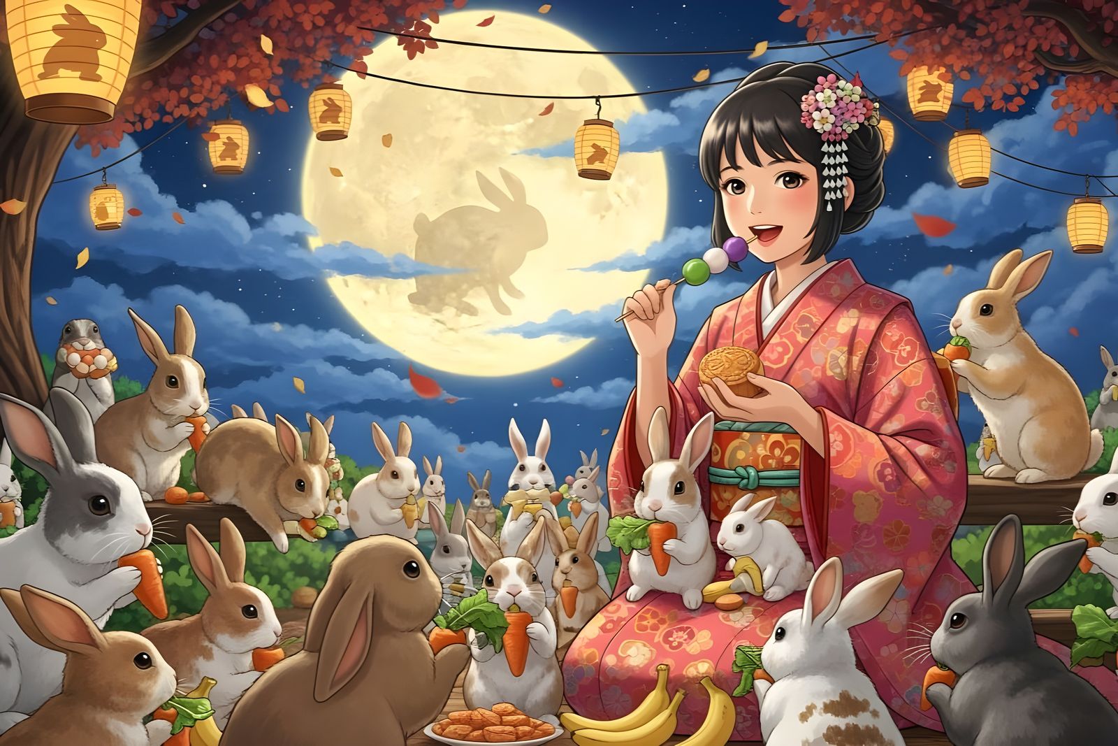 Happy rabbits make me happy at the Mid-Autumn Festival on Rabbit Island  by @Gary Murakami