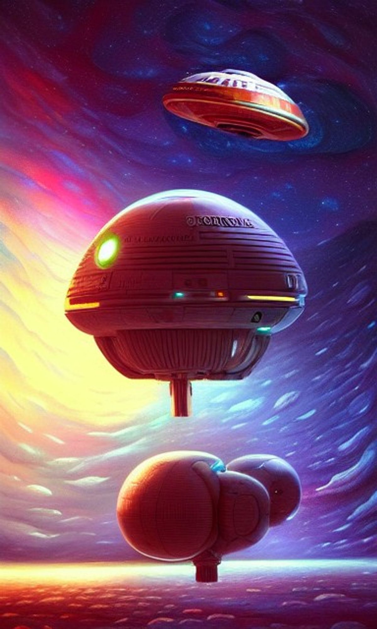 Spaceships in Space AI Generated Artwork NightCafe Creator