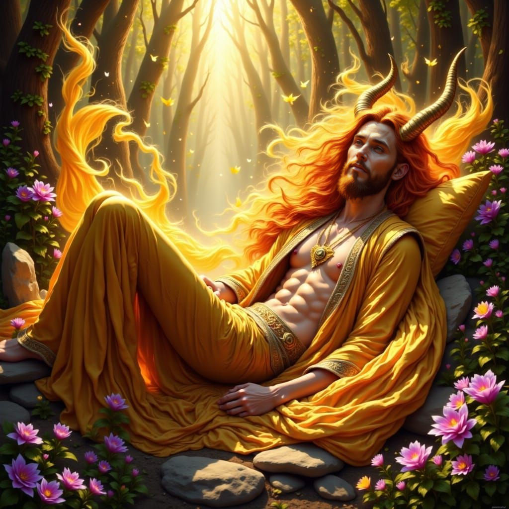 Norse God of Chaos Relaxing In Light Realm