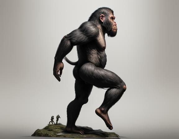 The day…the ape man stood up straight.