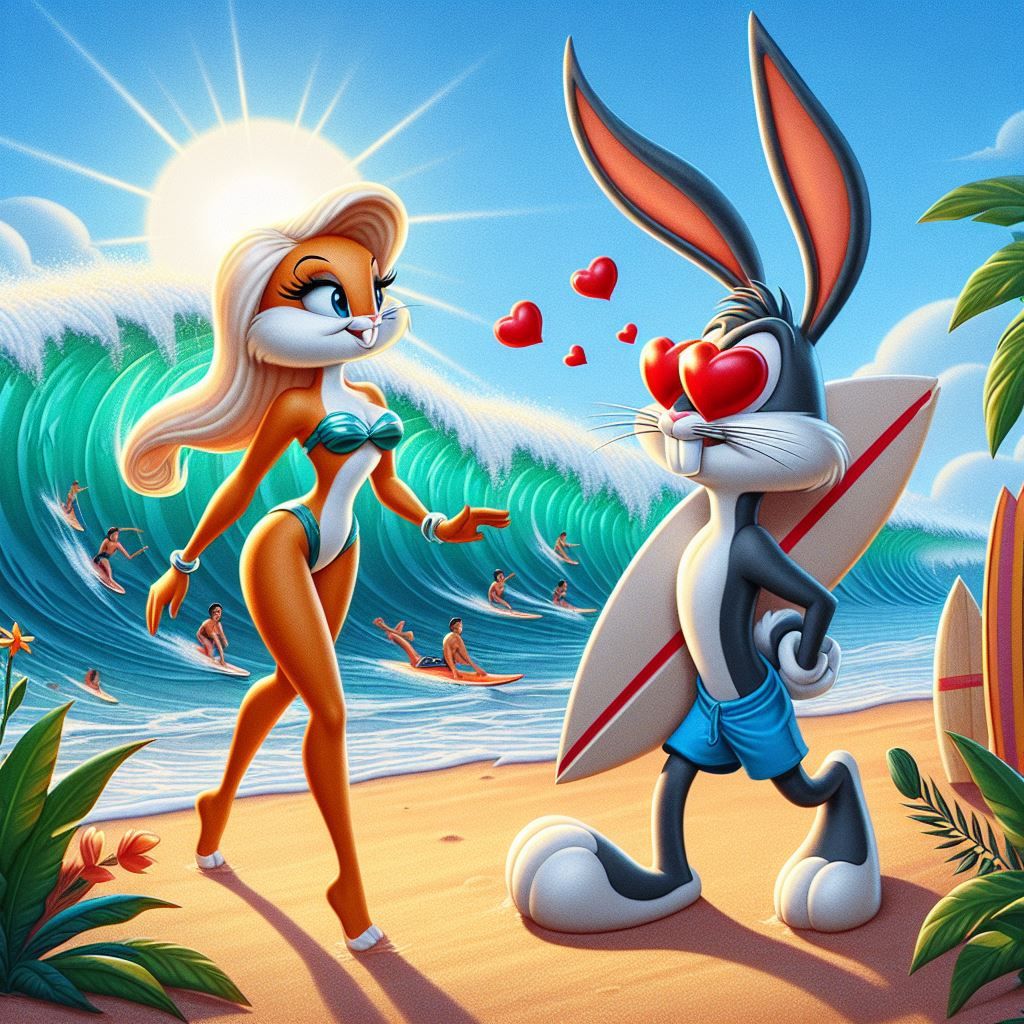 Lola and Bugs Bunny - AI Generated Artwork - NightCafe Creator