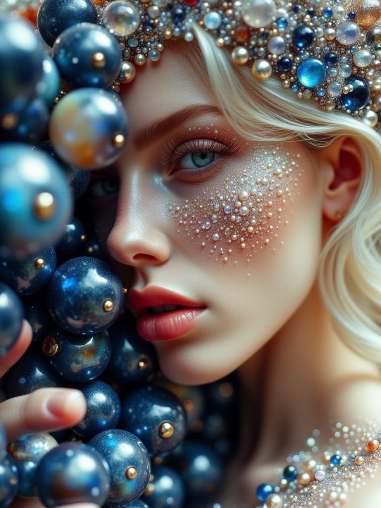 Albino Goddess of Summer Harvest in Whimsical Fantasy Style