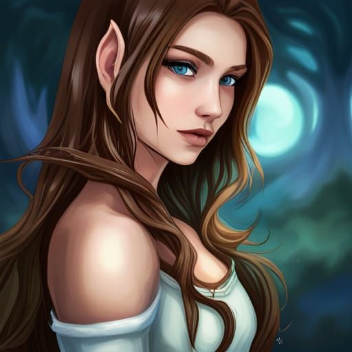 Brunette Elf Girl 1 Ai Generated Artwork Nightcafe Creator