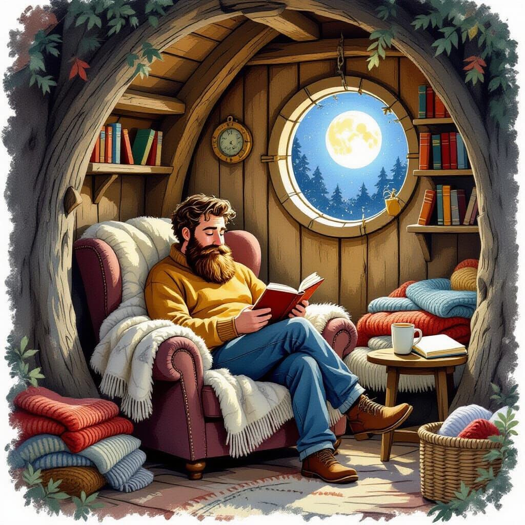 A reading chair in the attic  by @axelb