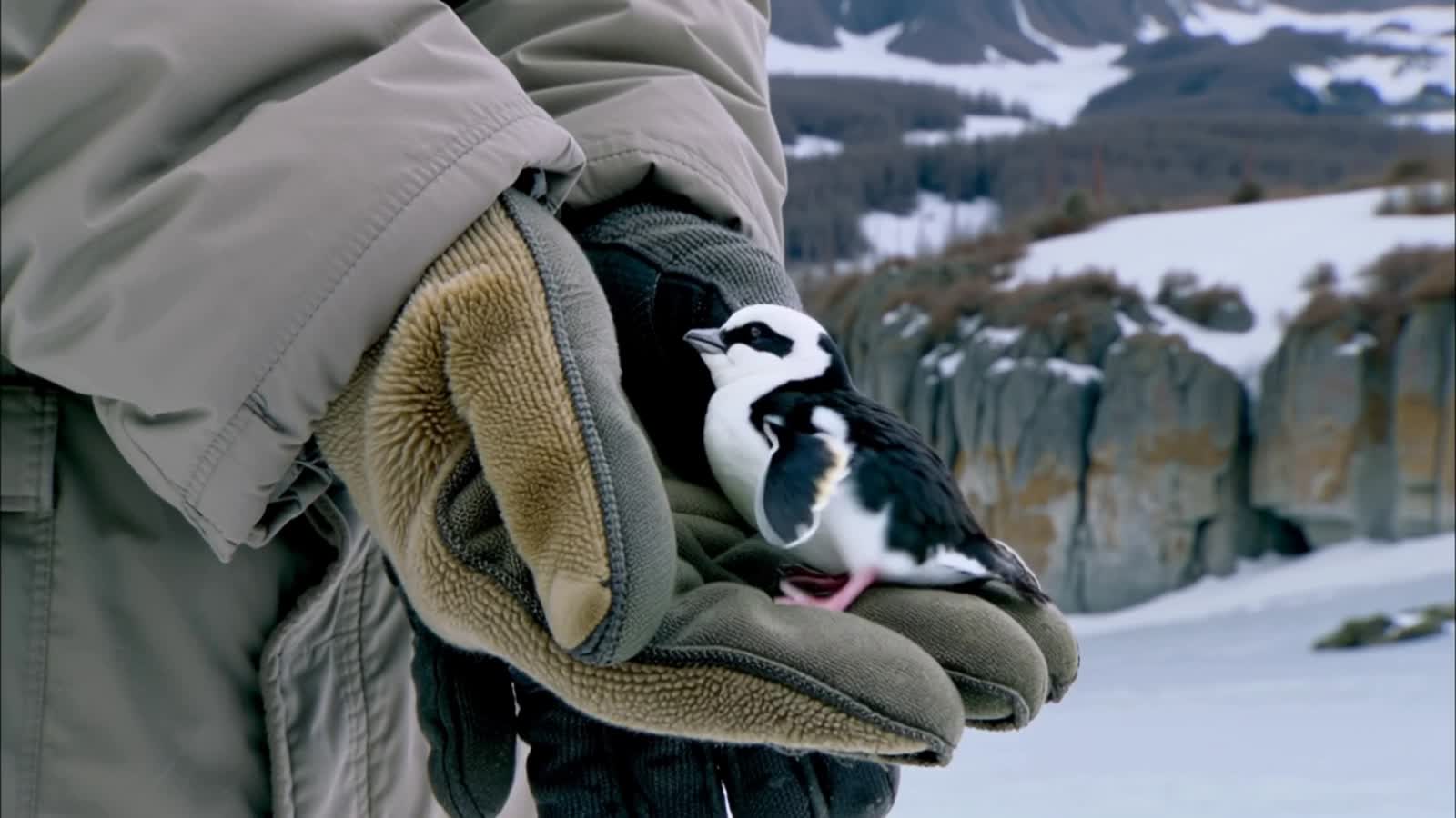Releasing rare penguin chicks into the wild.