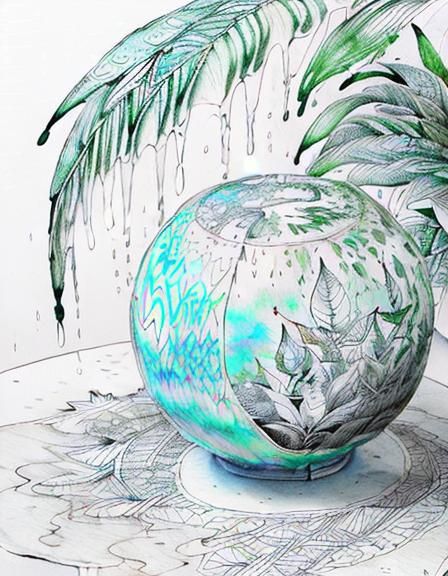 (Botanical fine lined coloring pages ink drawings with cross...