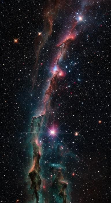 Magnificent breathtaking Pillars of Creation, universe, star...