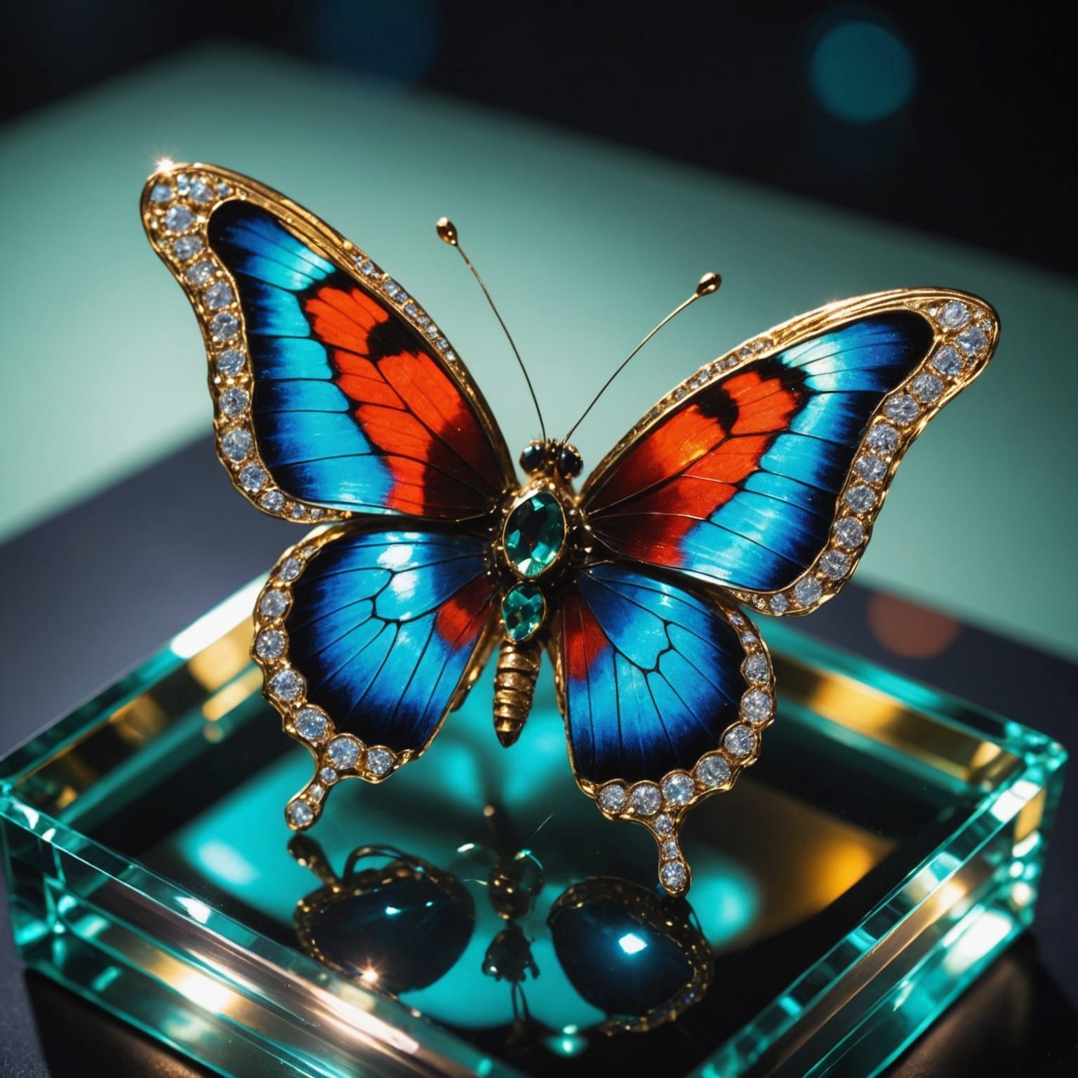 Luxurious Butterfly Jewelry Display in Treasure Trove