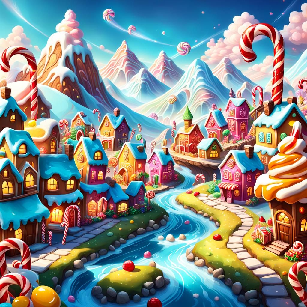 Candy Town 3 - AI Generated Artwork - NightCafe Creator