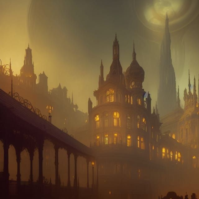 8k resolution concept art art nouveau rococo architecture Eldritch ...