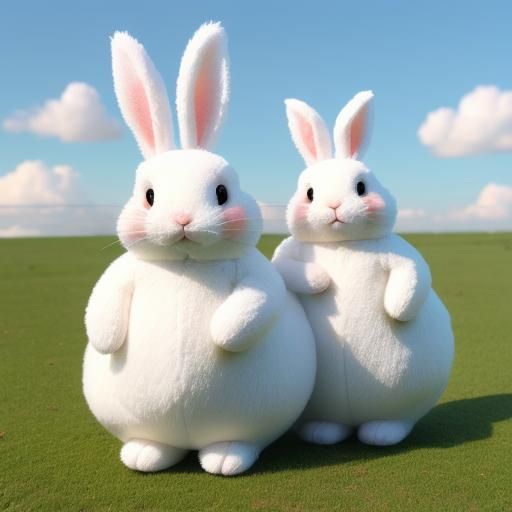 large bunny made of bunnies