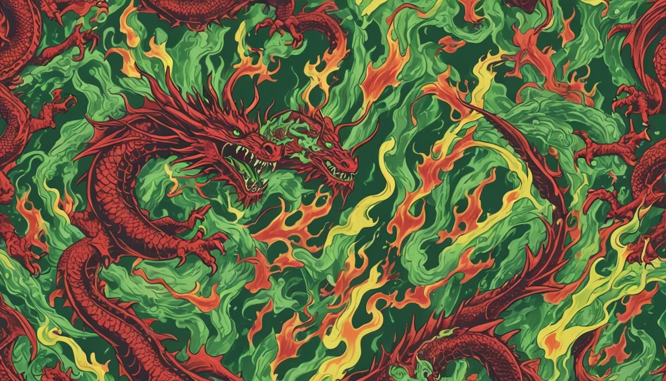 Red Dragon // Green Flame