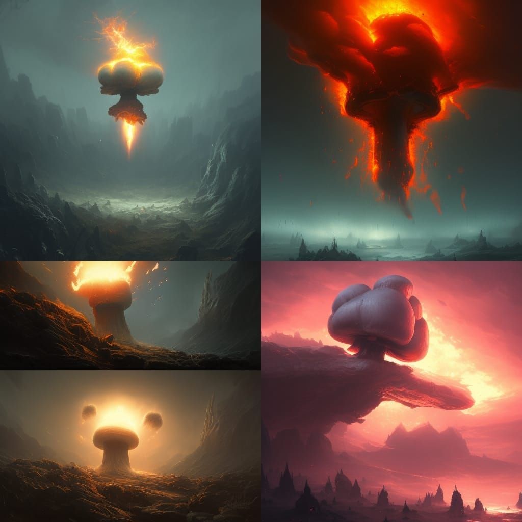 skull shaped mushroom cloud